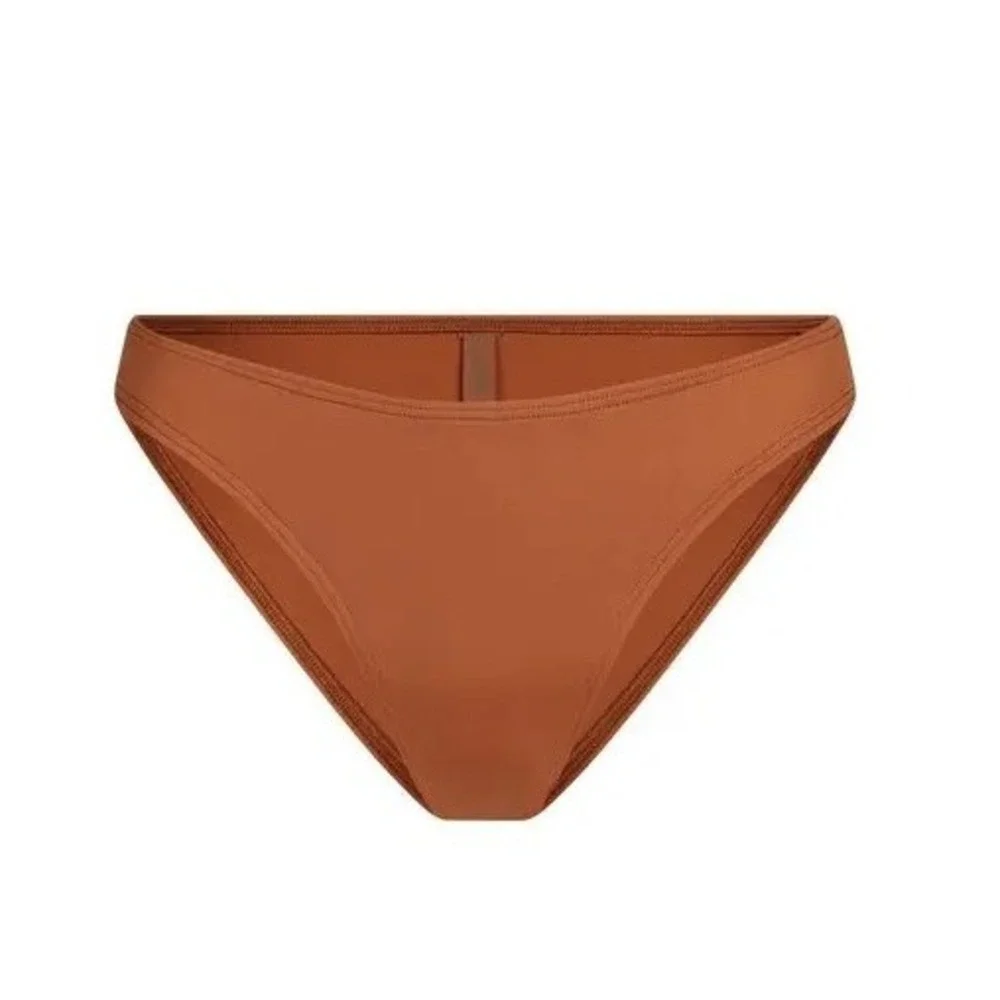 SKIMS Iconic Swim Dipped Bikini Bottom Bronze Small BB-BIK-9615W